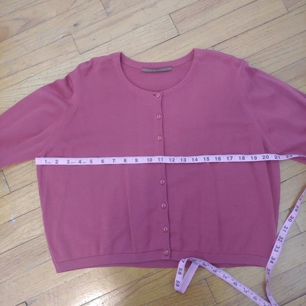 Peruvian Connection Cropped Rust Red Cardigan Swe… - image 5